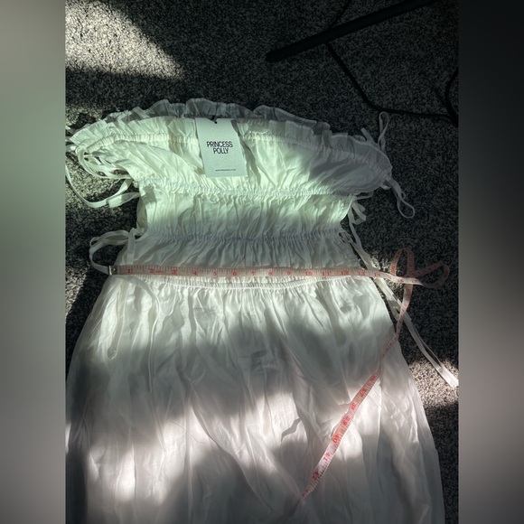 Princess Polly NWT EMILIANO STRAPLESS MAXI DRESS WHITE Sz US 2 Coastal Cottage - Picture 11 of 13